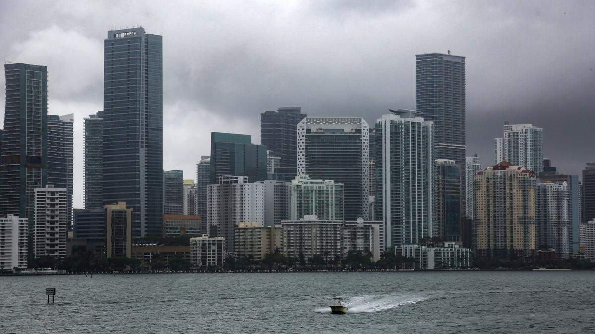 A view of Brickell’s skyline as clouds roll over the city on May 25. “I would not suggest that Miami is immune to the challenges faced by other U.S. metro areas, but time has shown our market to be incredibly resilient in the face of great difficulties,” says Jeff Morr, outgoing chair of the Miami Master Brokers Forum.