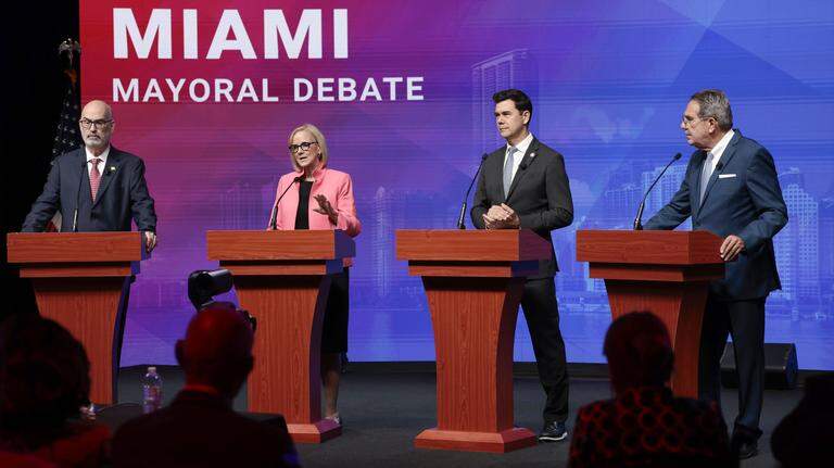 Watch: Leading candidates for Miami mayor debate Thursday night