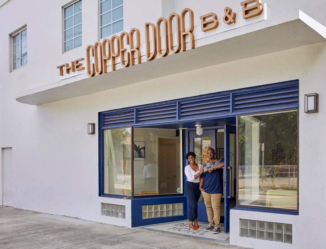 Jamila Ross and Akino West are co-owners of The Copper Door B & B in Overtown.
