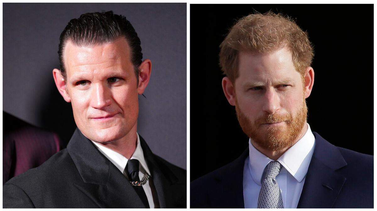 Matt Smith, left, said Prince Harry called him “granddad” when they met, which was a reference to the actor’s role on “The Crown.”