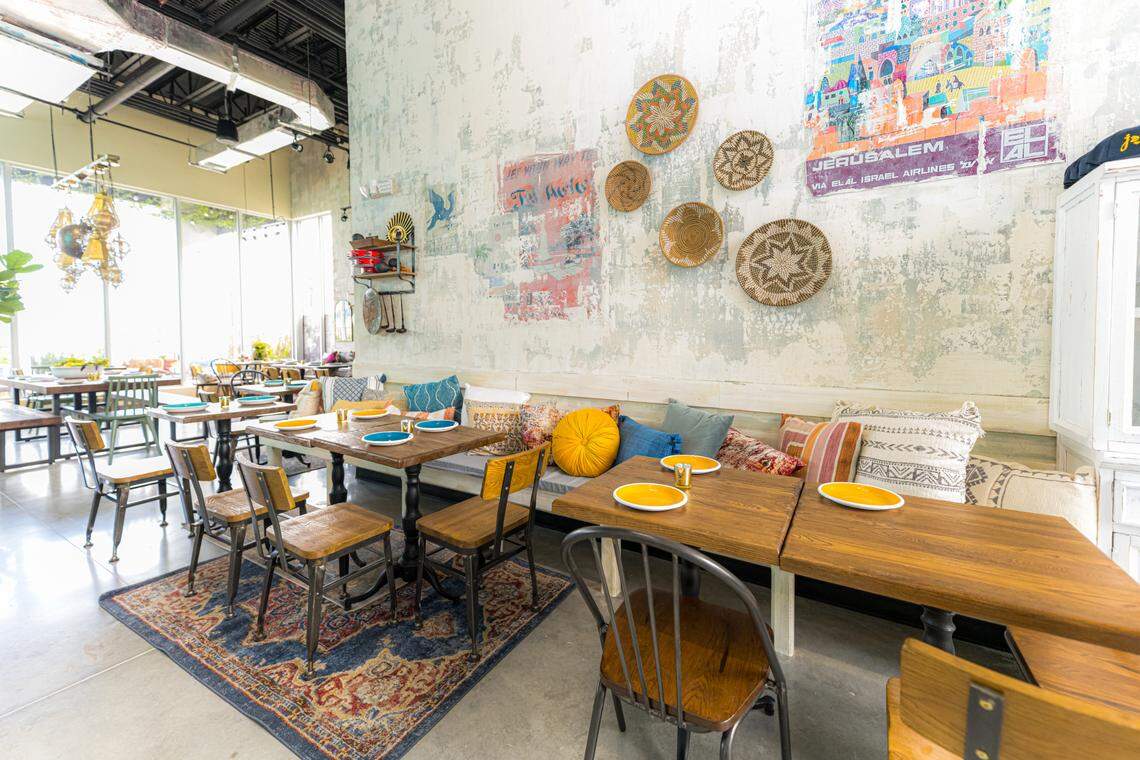 The interior of Jaffa restaurant in Hallandale Beach.