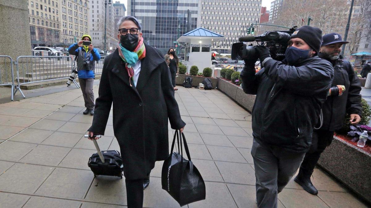 Ghislaine Maxwell attorney Bobbi Sternheim arrived outside the Manhattan courthouse on Wednesday, Dec. 22, 2021, as jurors continued to deliberate.