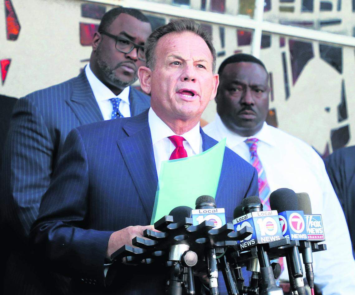 Embattled Broward Sheriff Scott Israel, shown here, was removed from office by Gov. Ron DeSantis on Jan 11. DeSantis replaced him with Gregory Tony, who has overseen the removal of most of the suspended sheriff’s command staff.