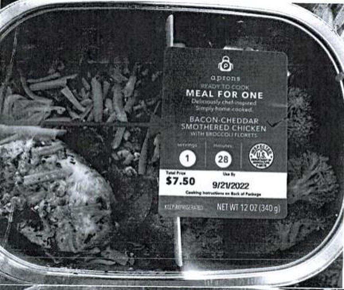 A public health alert has been issued for this Aprons meal.