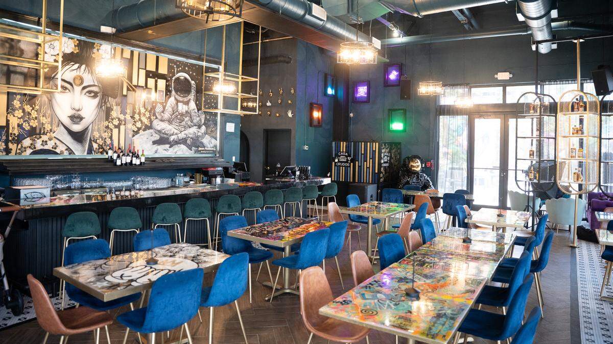 The interior of the new Casa Crudos restaurant in Wynwood.