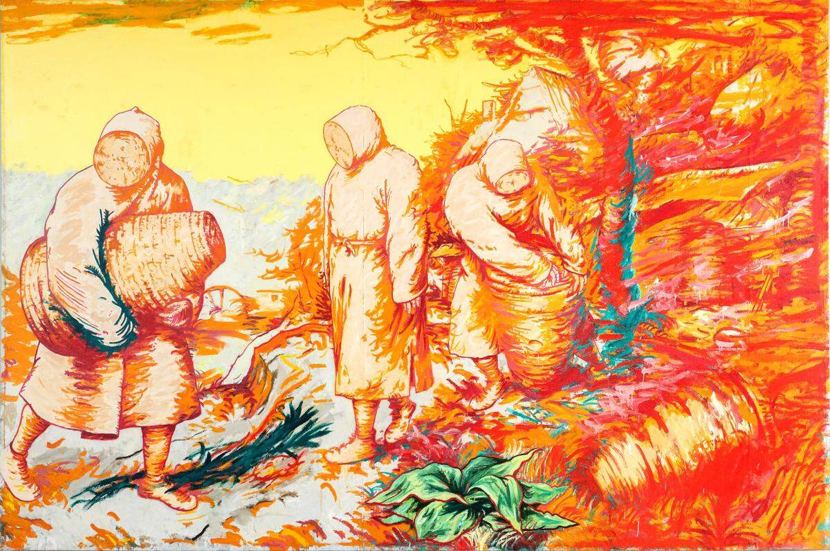 “Sacred Landscape of Pieter Bruegel” is a wall-sized painting by Ukrainian artist Georgii Senchenko.