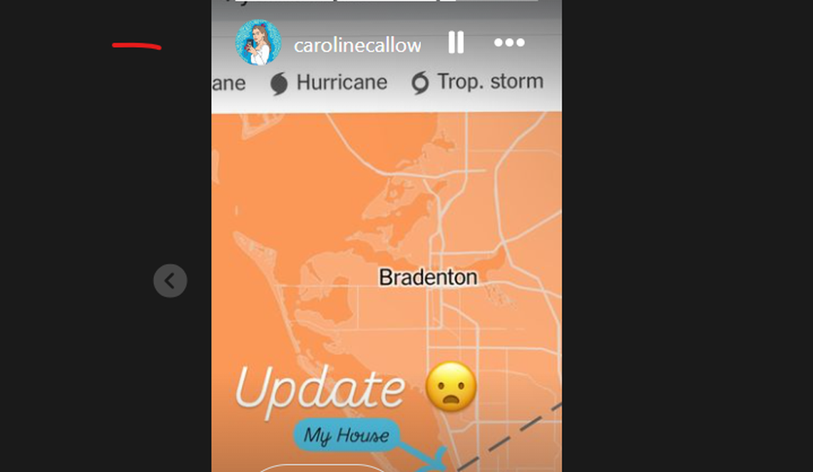 Influencer Caroline Calloway’s house in Sarasota is in an evacuation zone ahead of Hurricane Milton but she won’t leave