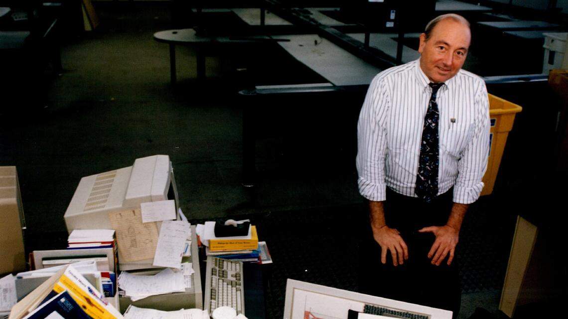 Pete Weitzel, shown in an undated Miami Herald file photo, was known for his gruff and blunt style but was widely admired by his staff. The Herald won eight Pulitzer prizes and numerous other national and regional awards during his tenure as managing editor.