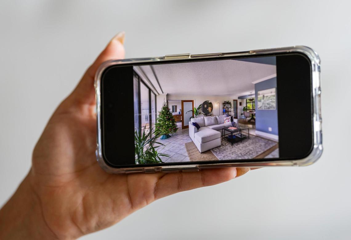 Luisa shares a photo of the condo she used to own on Friday, July 18, 2025, in Miami. Rising maintenance fees, insurance premiums and special assessments drove her to sell the condo, which she had purchased in 2022, at a loss. 