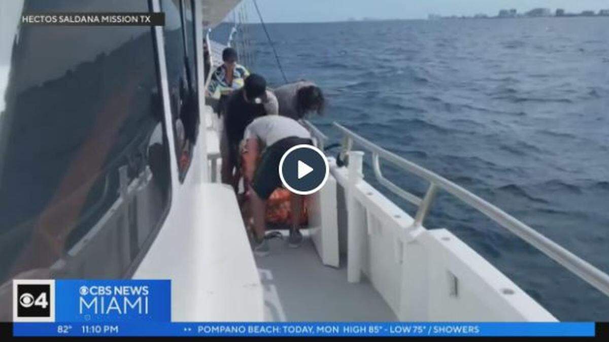 A boat with three fishermen took on water and capsized off Hollywood, Florida. Good Samaritans on a charter boat came to the rescue. See the video at the bottom of the story,