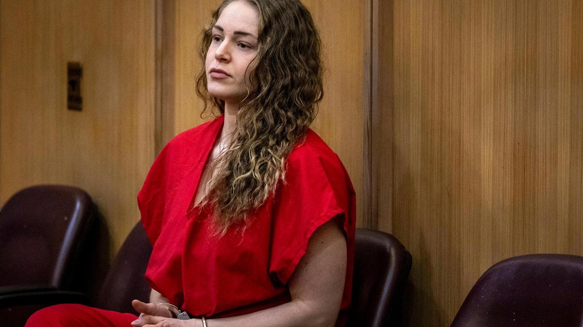 Miami, Florida, Feb. 1, 2024- Courtney Clenney, the OnlyFans model star accused of killing her boyfriend, sits in judge Laura Shearon Cruz’s courtroom before the start of a hearing at the Miami Dade Criminal Courthouse 1350 NW 12th Ave Miami.