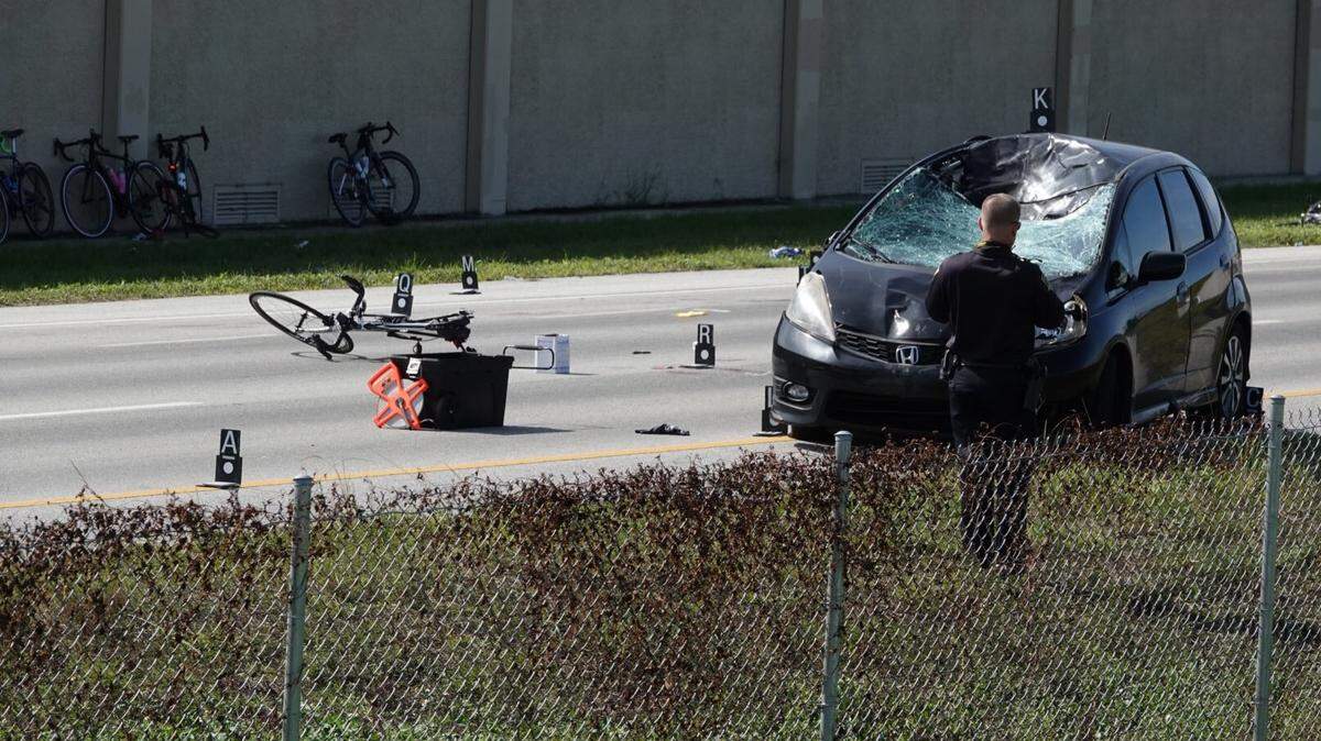 Davie Police on the scene of a crash at State Road 84 and Flamingo Road