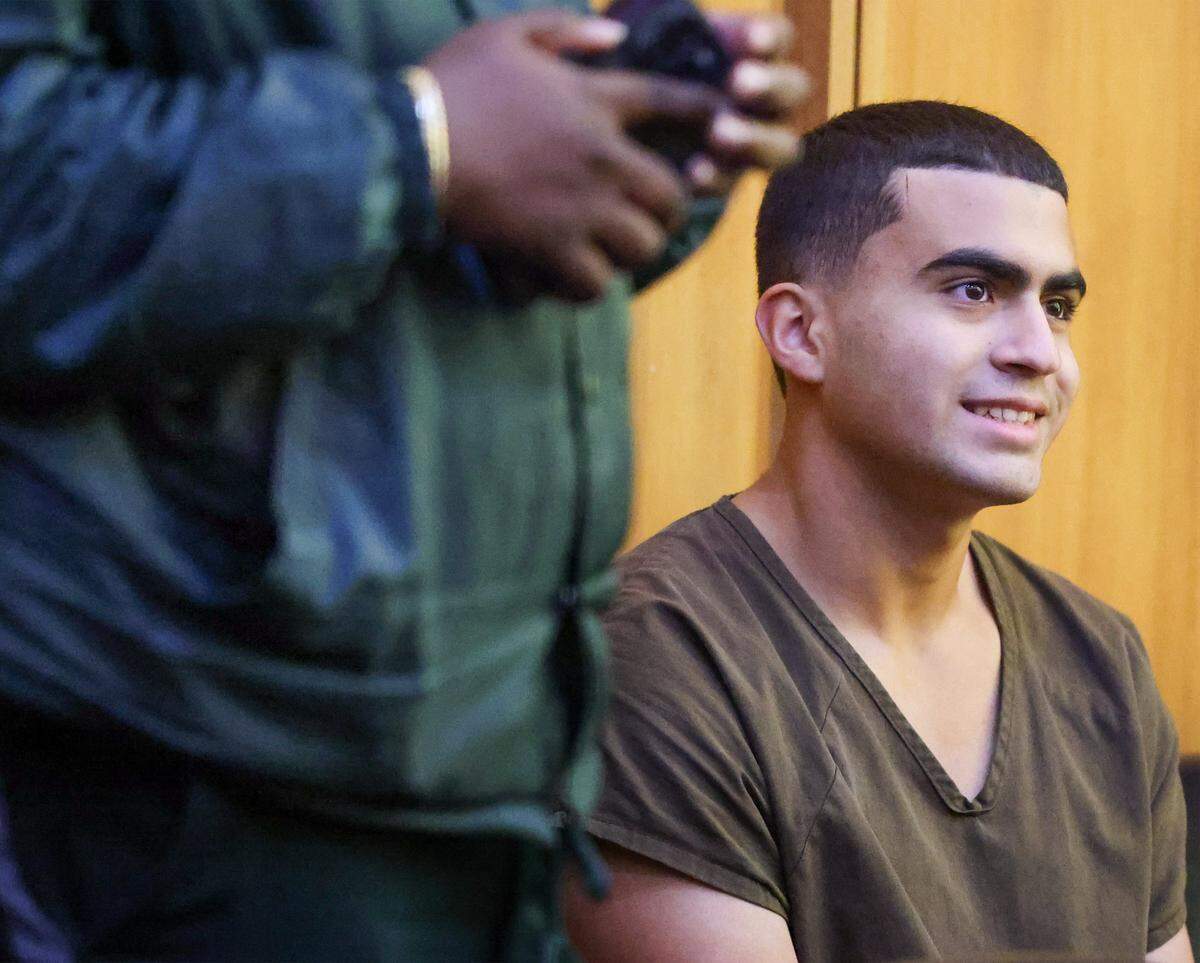 Derek Rosa, 15, who is accused of stabbing his mother Irina Garcia to death in Hialeah back in 2023, appears in court for his hearing.  Derick was 13 at the time of the killing and appeared in Courtroom 4-8 with Judge Richard Hersch presiding during his hearing on Monday, January 5th, 2025, in Miami, Florida.