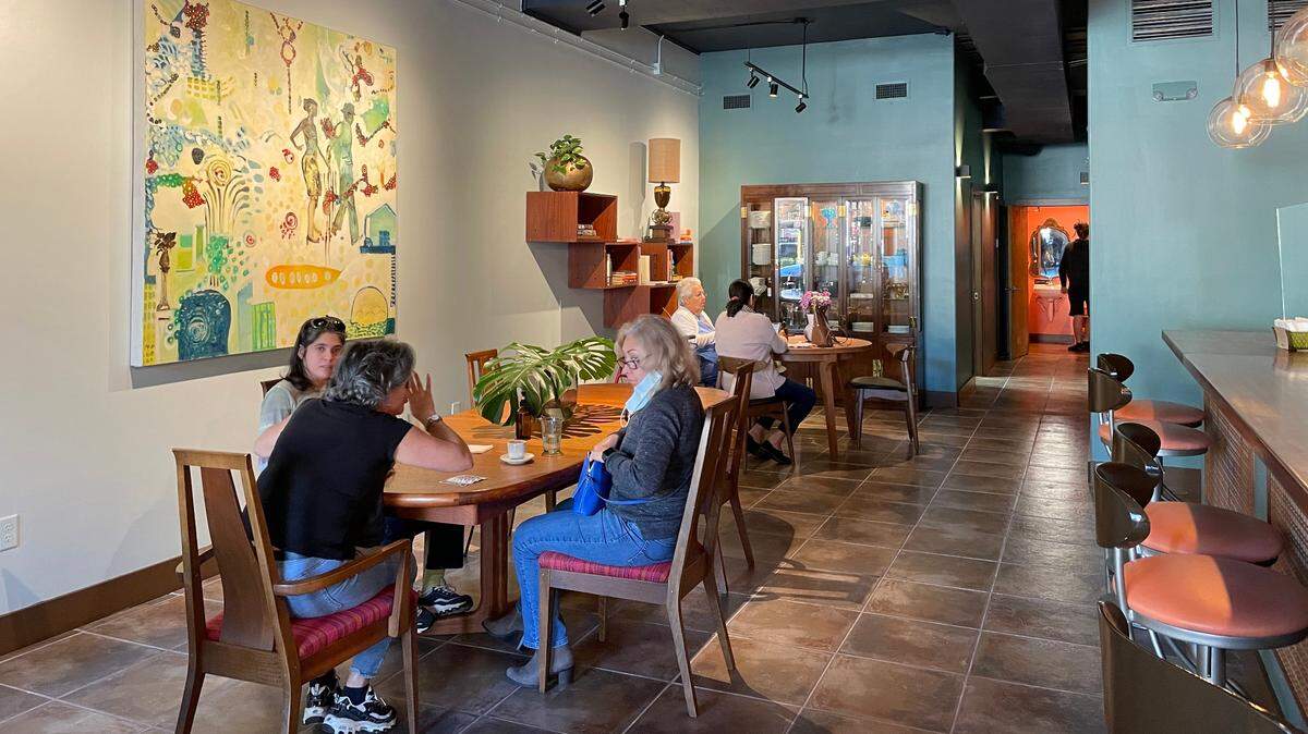 The inside of the new Tinta y Café coffee shop in Miami Shores