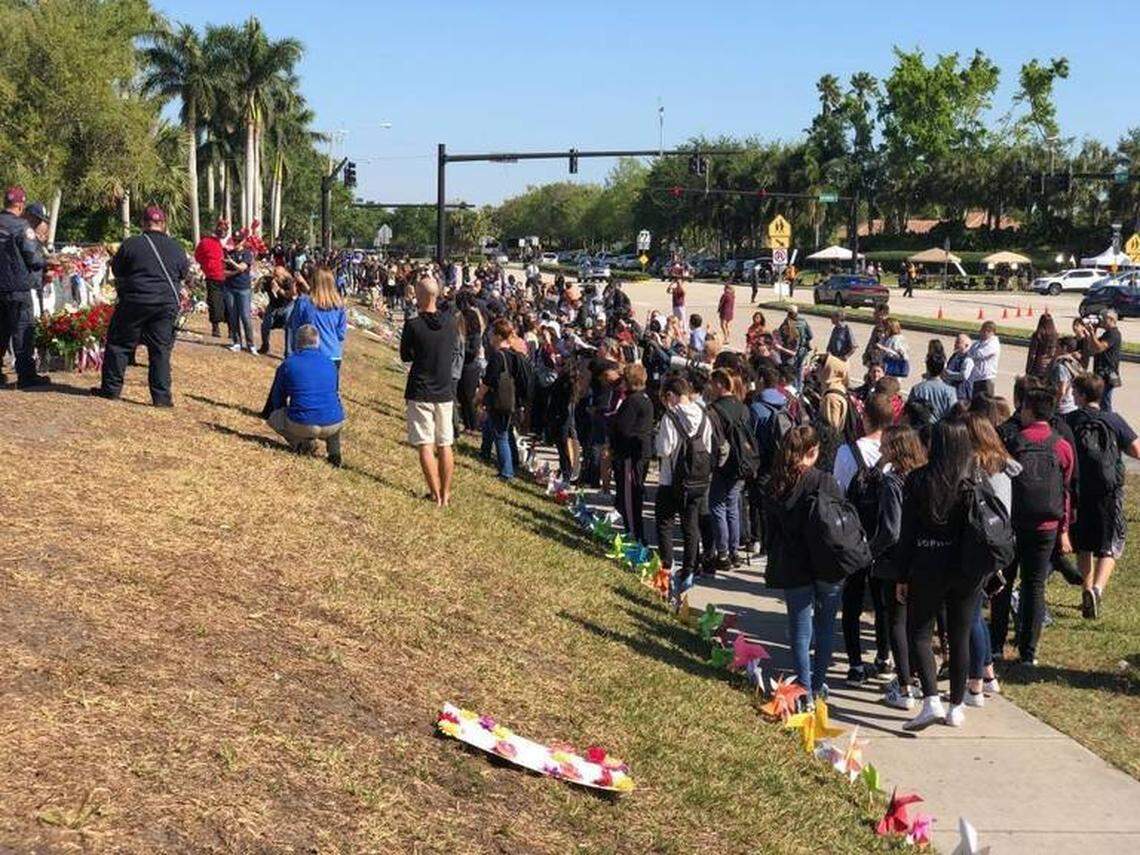 Students at Marjory Stoneman Douglas High School participated in a national walkout on March 14, the one-month anniversary of the shooting that killed 17 people. Since the shooting, students have had multiple distractions at school, including protests.