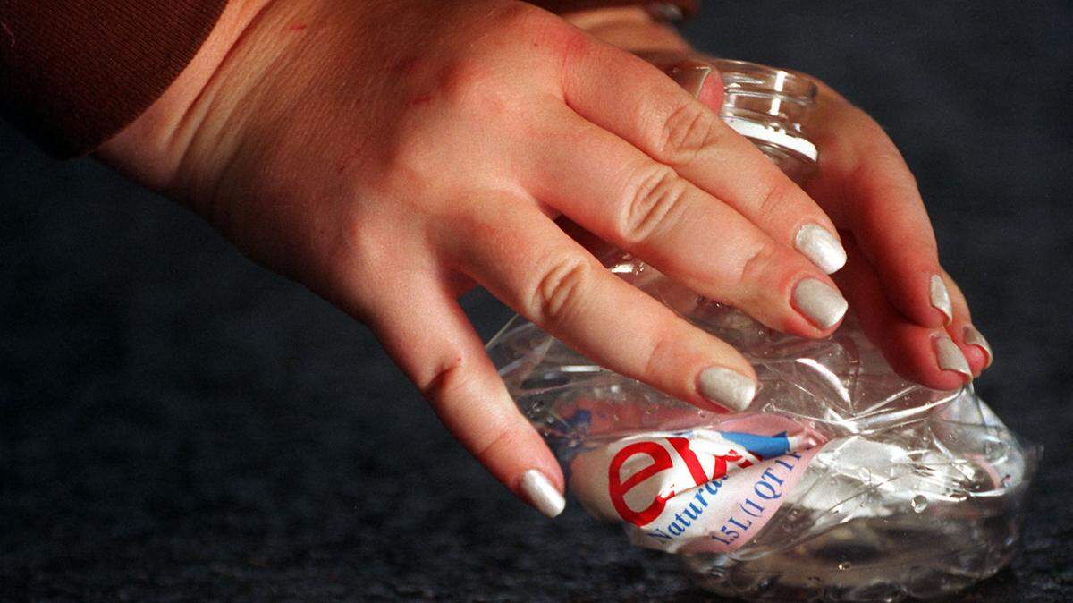 Some plastic water bottles have little folds in the plastic to make it easier to flatten for recycling.