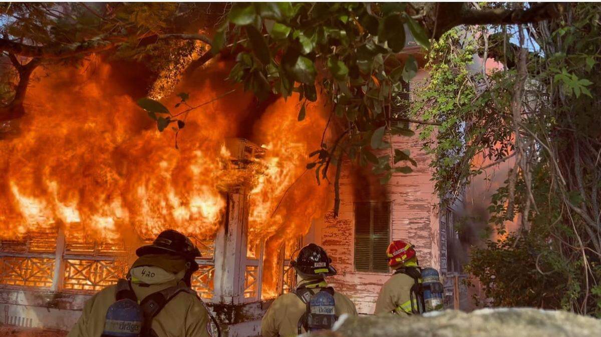 Miami Fire Rescue battles a house fire at 1016 SW 13th Ct.