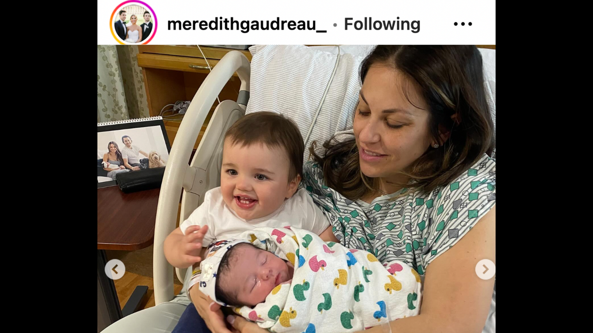 Meredith Gaudreau announces the birth of her son eight months after Johnny Gaudreau’s death.