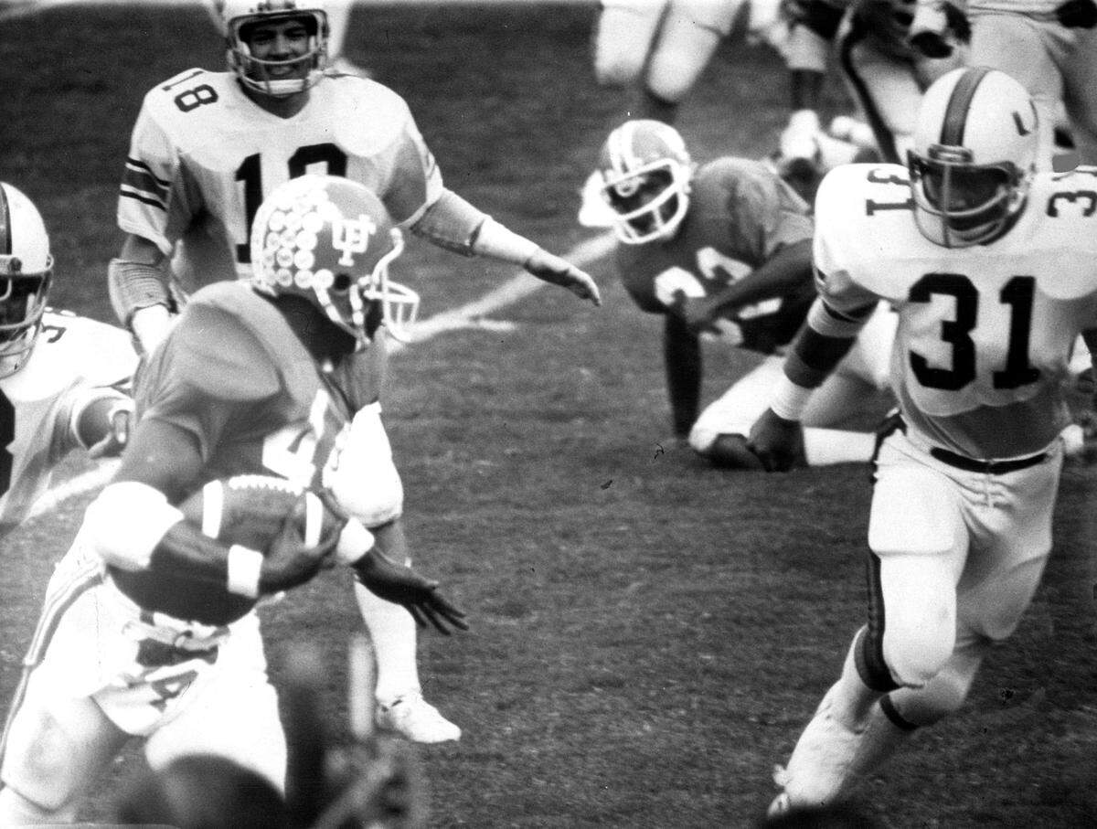 A 1976 game between the UF Gators and the UM Hurricanes.
