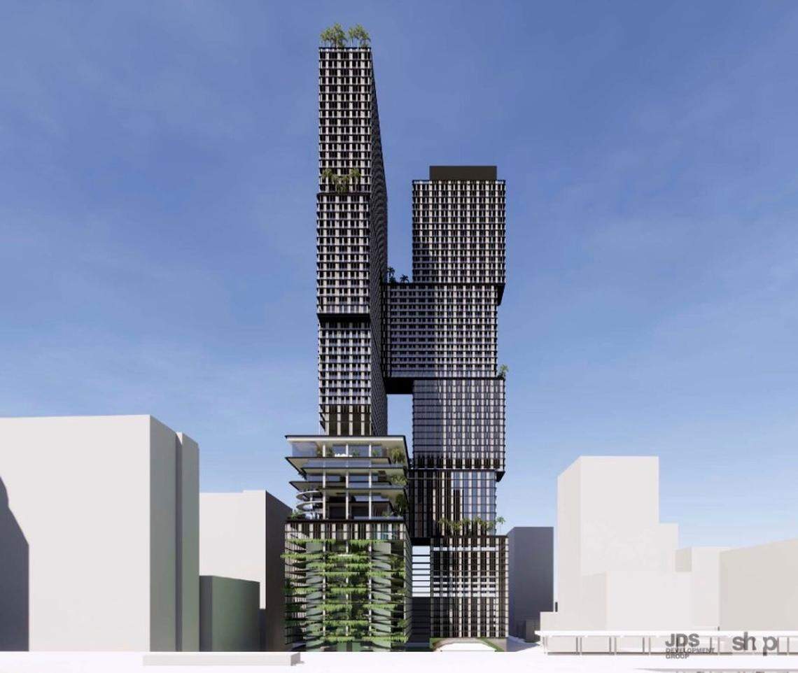 The Miami City Commission approved a public benefits agreement with JDS Development for this proposed 62-story condo-hotel-office space condo in West Brickell.