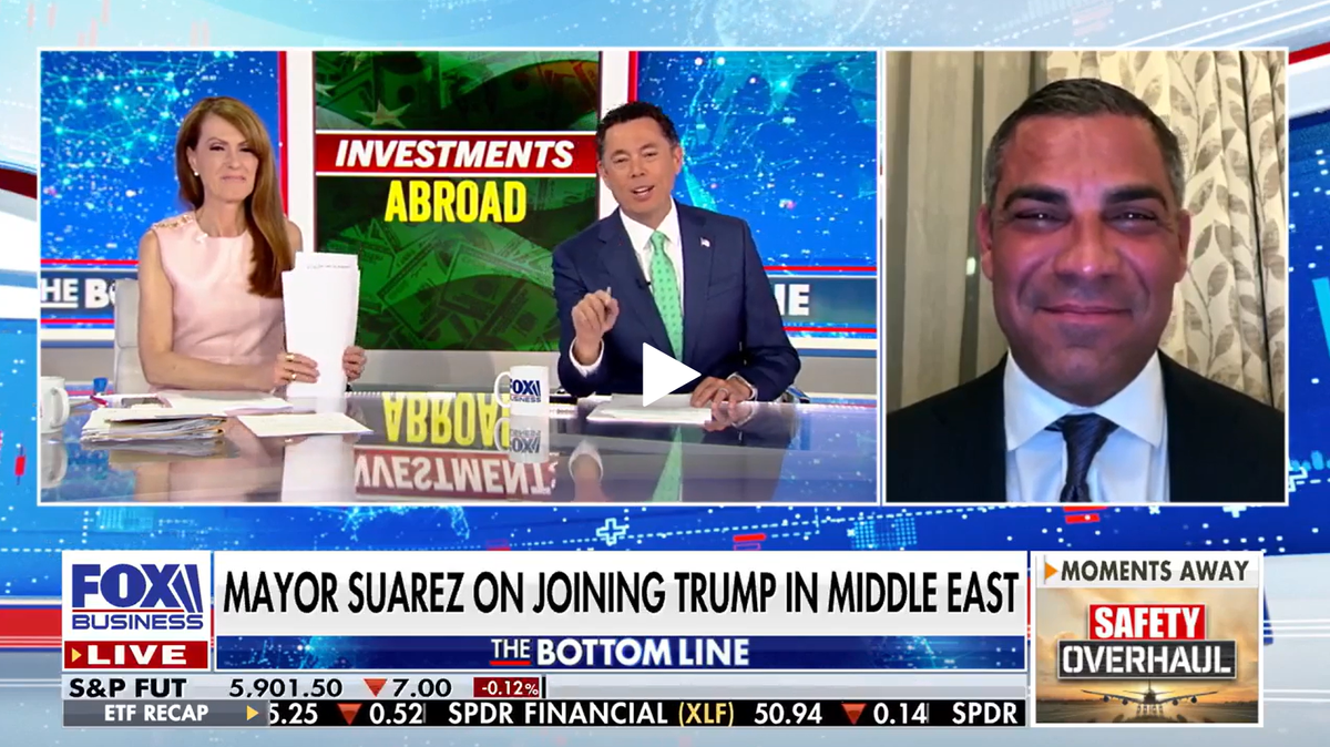 Miami Mayor Francis Suarez discussed President Donald Trump’s Middle East tour during a Fox Business segment on May 14, 2025.
