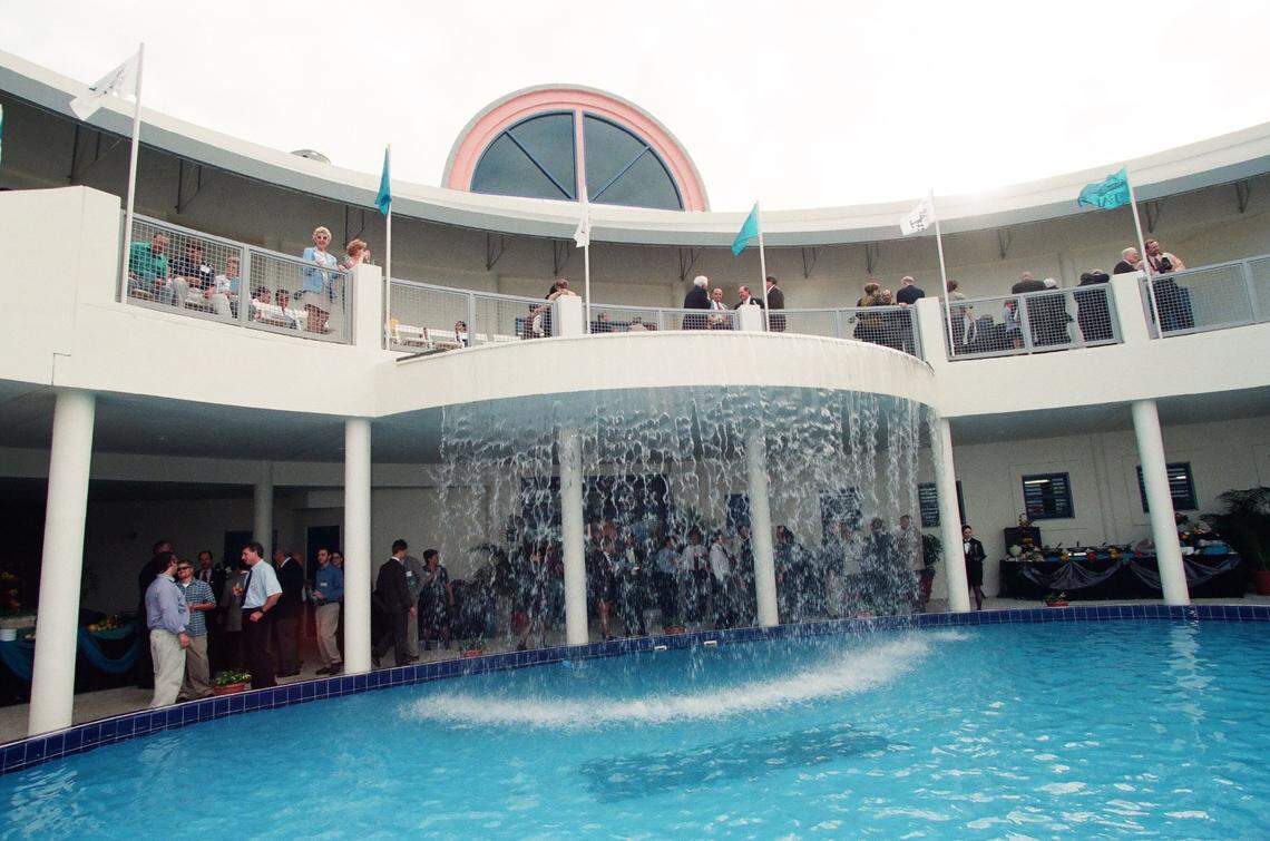 Guests visit the SeaTech ocean engineering research center in Dania Beach in 1999.