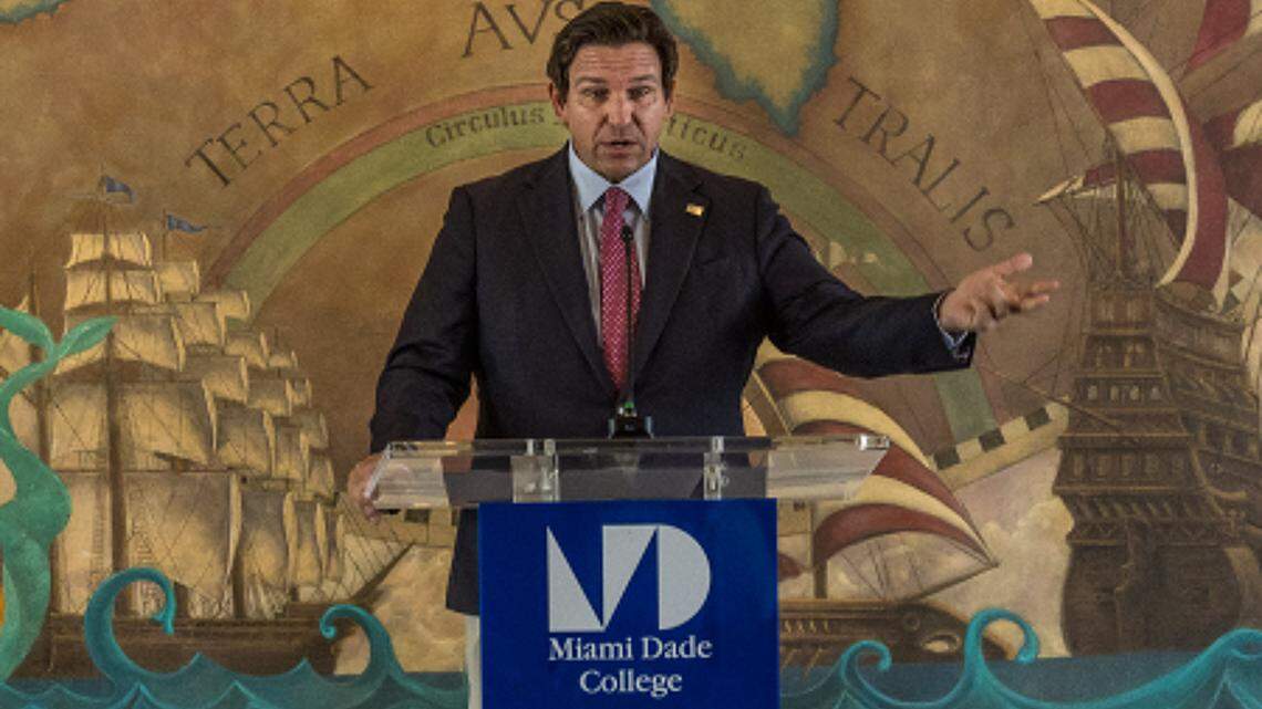 Florida Governor Ron DeSantis issued an executive order labeling two Islamic groups as “terrorist organizations.” Here he is speaking during an event to commemorate and honor the “Victims of Communism Day”  on Friday November 07, 2025.