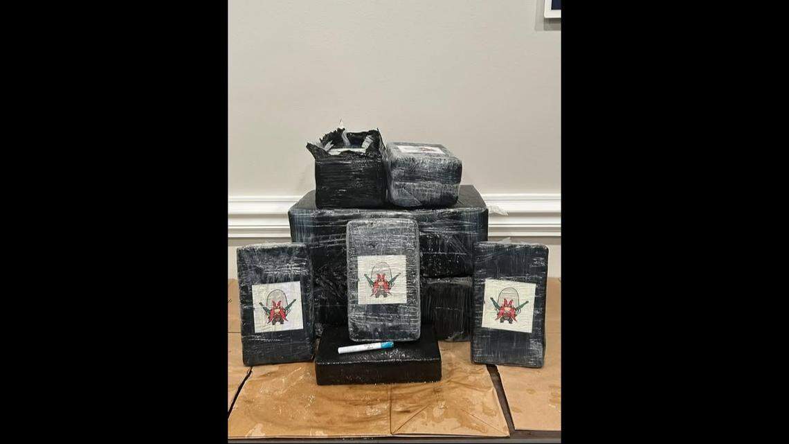 The 25 bricks of cocaine marked with Yosemite Sam were confiscated and logged into evidence. The bricks are worth $500,000, officials said.