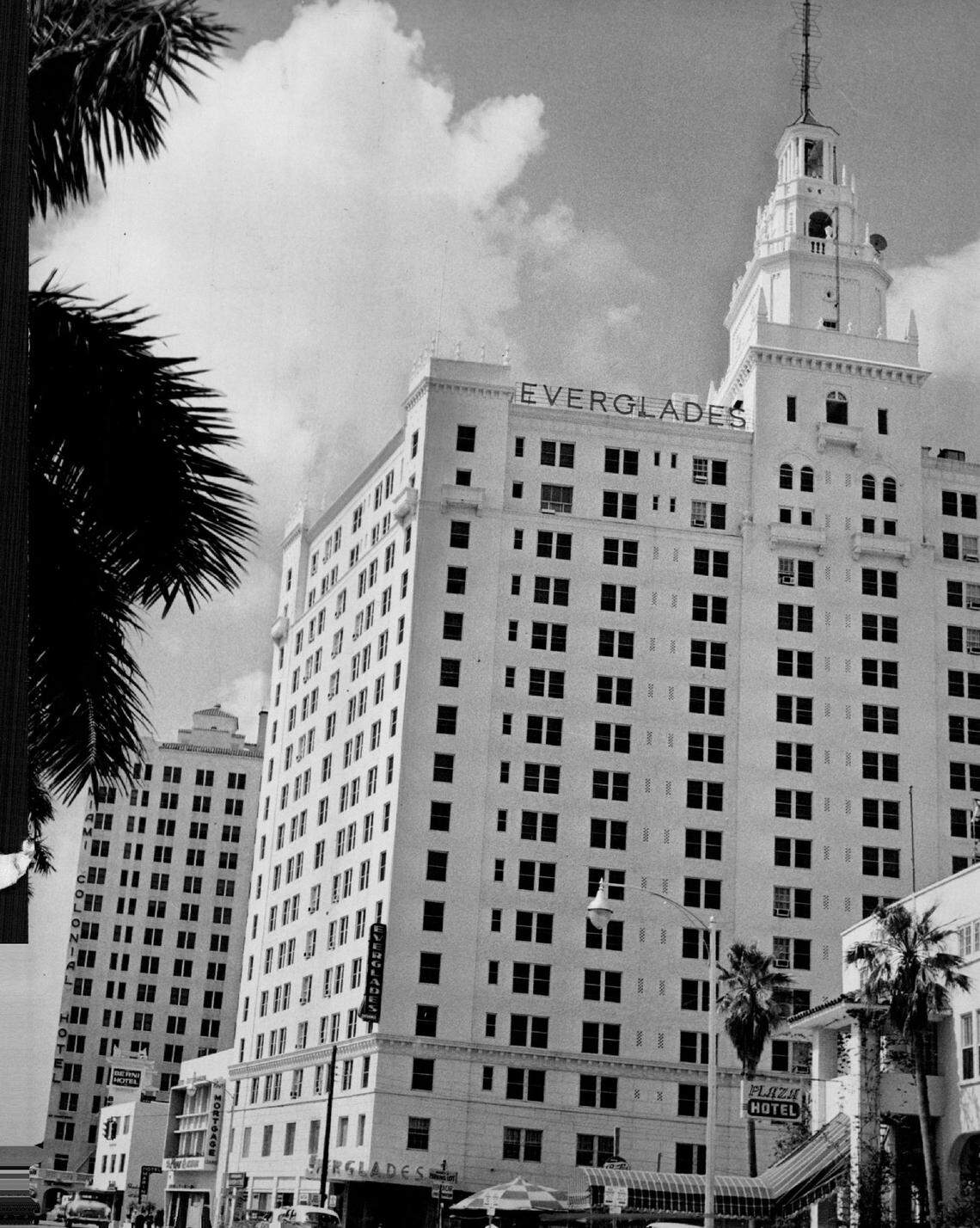 Everglades Hotel in downtown Miami in 1952.