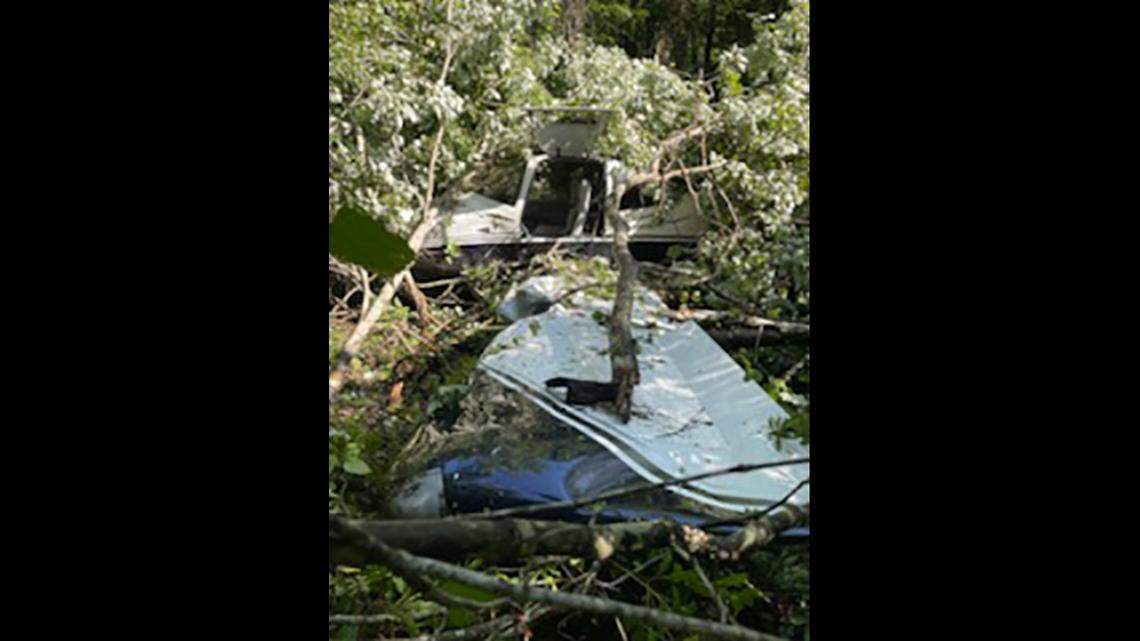 A pilot trapped in the crumbled remains of his crashed plane was able to use his cell phone to guide rescuers to him, according to the Putnam County Sheriff’s Office.