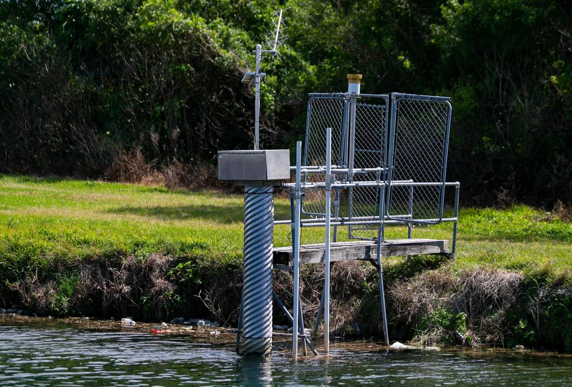 A view of a shallow groundwater sampling well located off Black Creek Trail near U.S. 1 and Southwest 117th Avenue in Miami on Feb. 28, 2022.