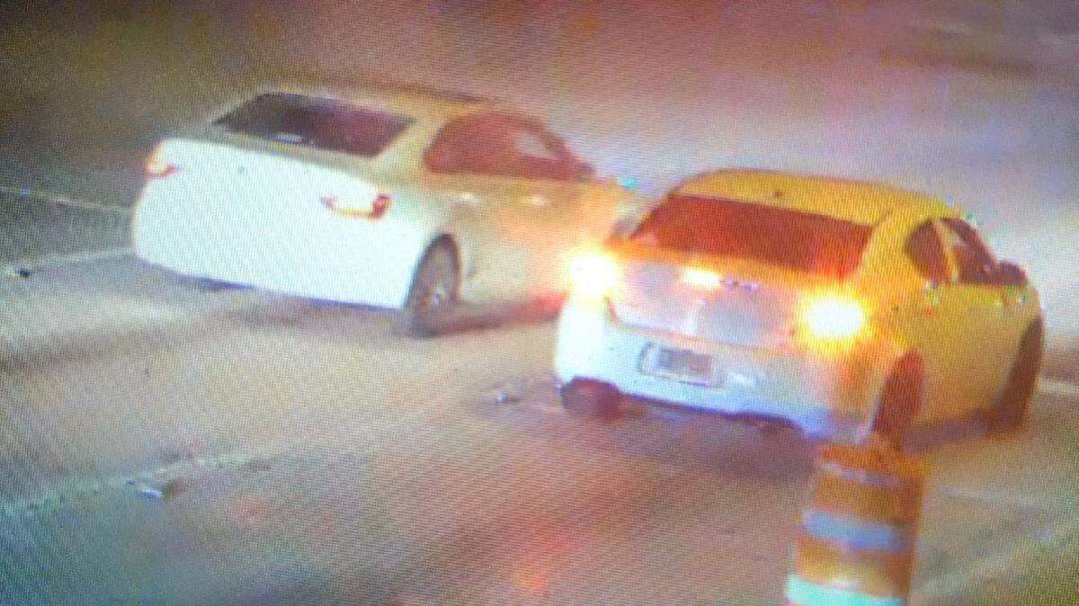 Pembroke Pines police want to find the car pictured on the left, which detectives say was involved in an early-morning shooting and carjacking on Aug. 13, 2018.