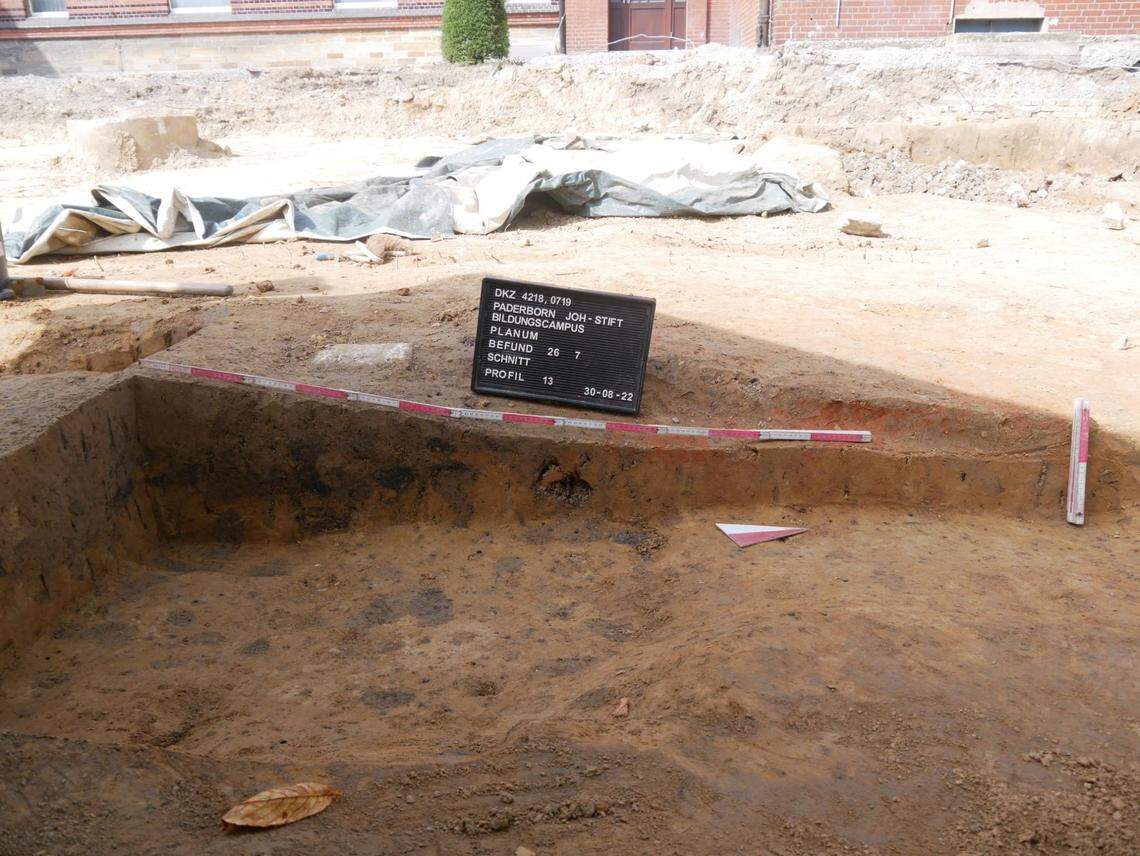 The excavation area where the field ovens were found.