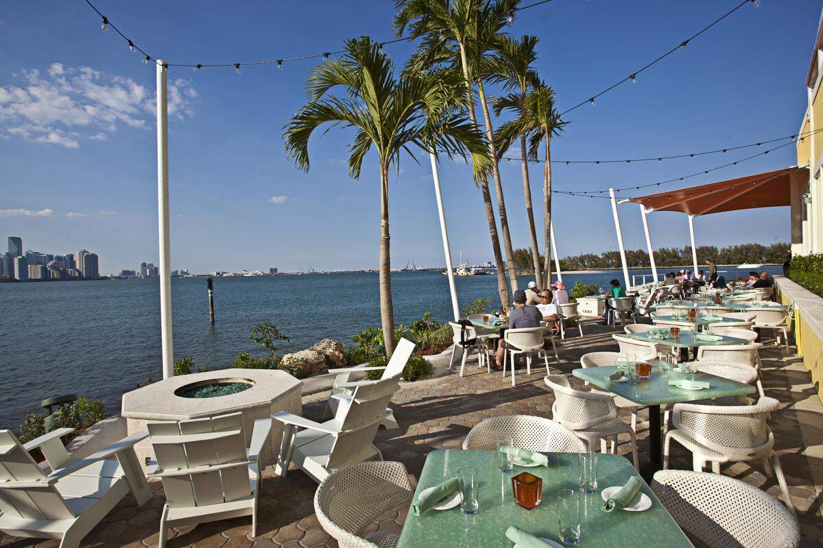 The view from the terrace of The Rusty Pelican.