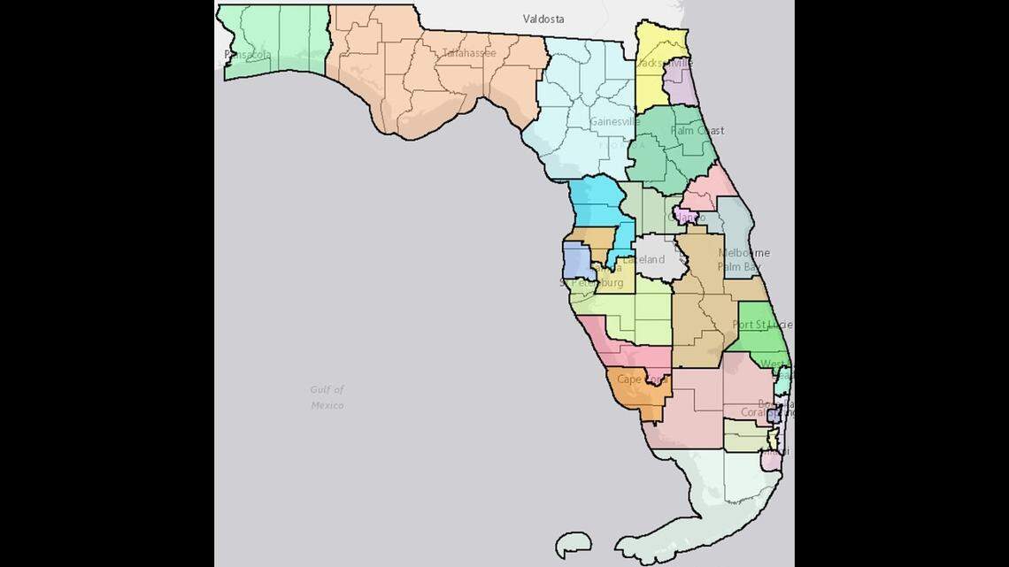 Gov. Ron DeSantis has proposed new congressional districts for Florida.