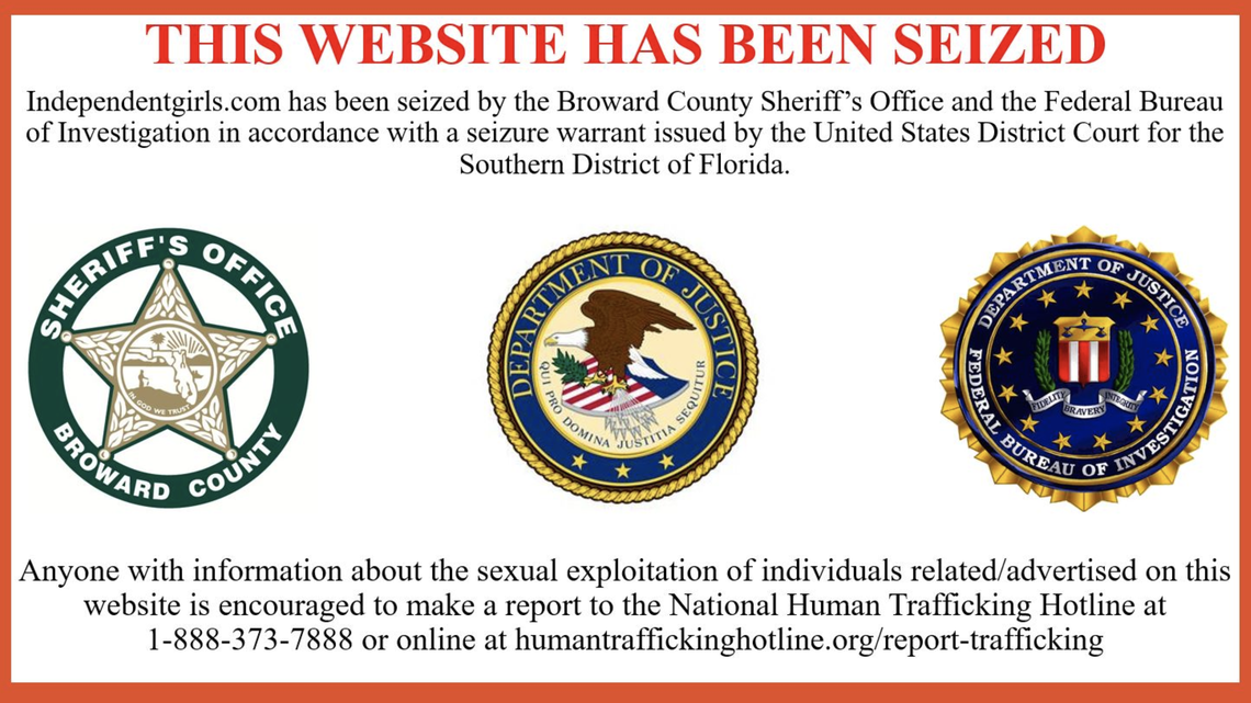 A website that allowed you to rent, review and message prostitutes, independentgirls.com, owned by Neil Steven Greenberg, of Sunrise, has been seized by the U.S. Attorney’s Office, FBI and Broward County Sheriff’s Office.