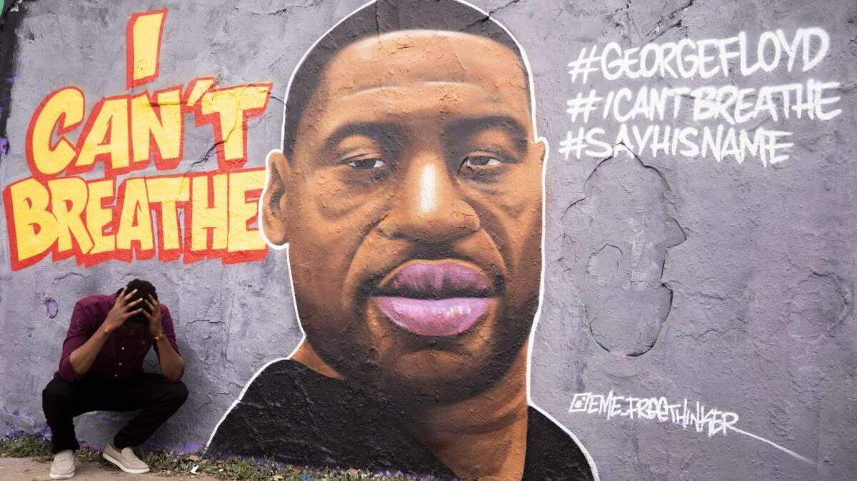 Mural by a Dominican artist is one of many that were painted around the world to honor George Floyd.