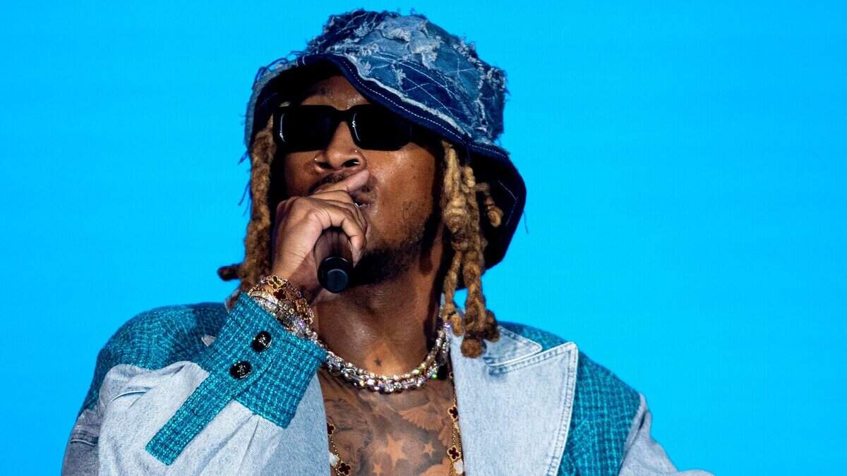 American rapper Future performs on the Ciroc main stage during the second day of Rolling Loud Miami, an international hip-hop festival, at Hard Rock Stadium in Miami Gardens, Florida, on Saturday, July 23, 2022.