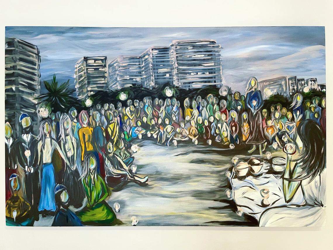 Painting by McLean Fletcher.