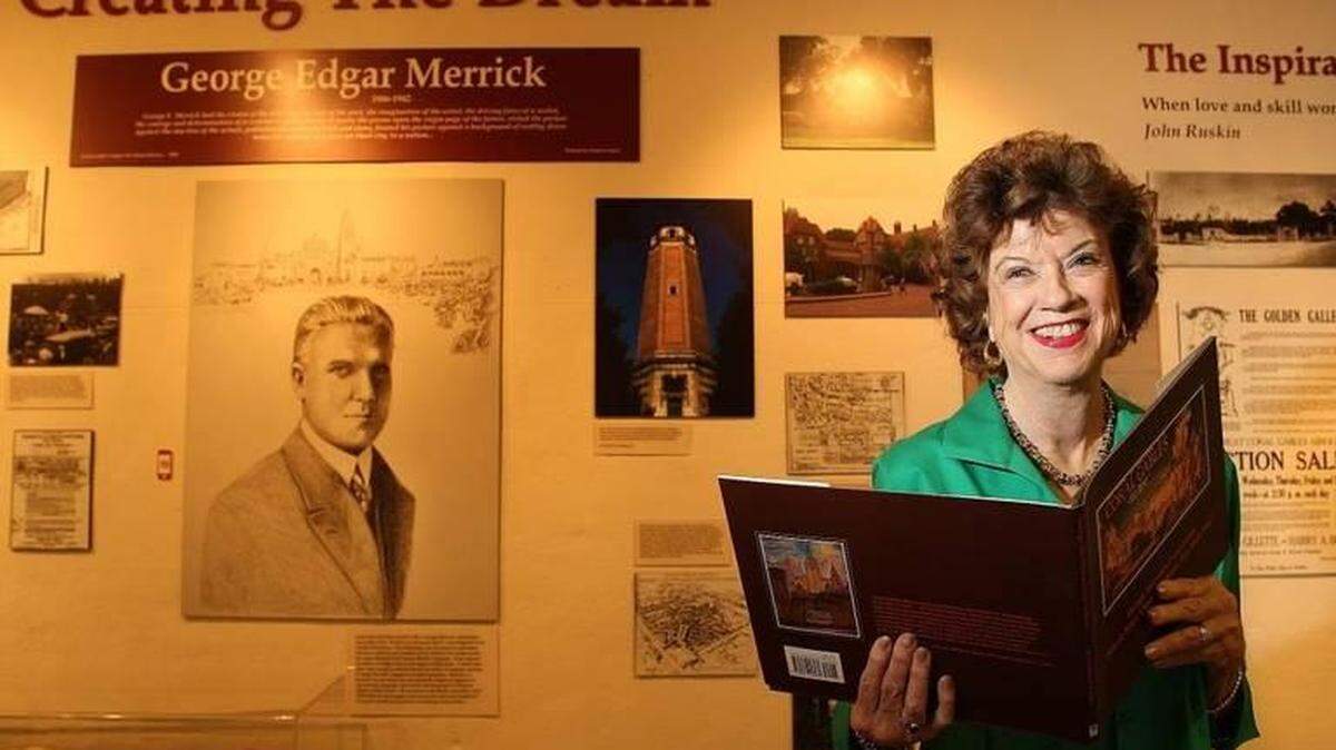 Arva Moore Parks with her biography of George Merrick