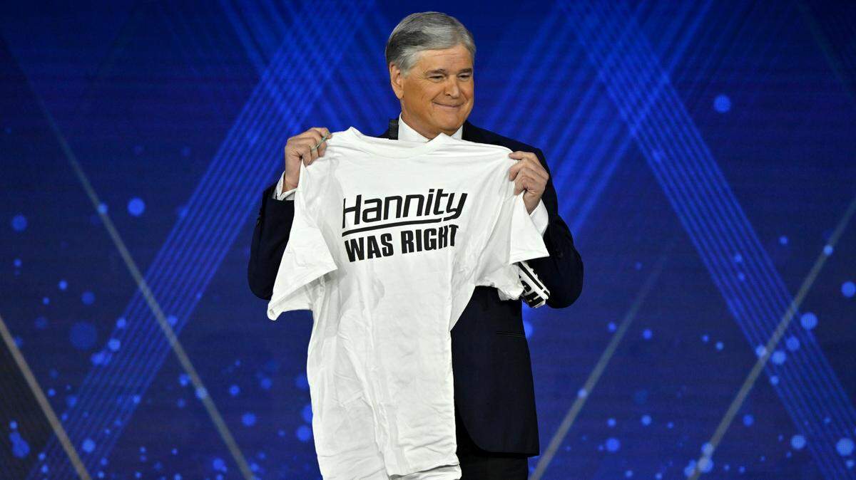 Sean Hannity, seen onstage during the 2025 Fox Nation Patriot Awards, is looking to sell one of his Palm Beach properties. 