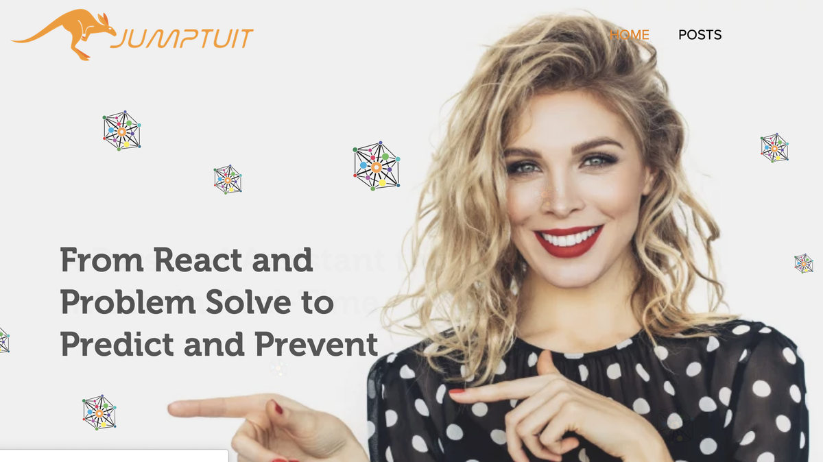 A screen shot from Jumptuit’s home page.