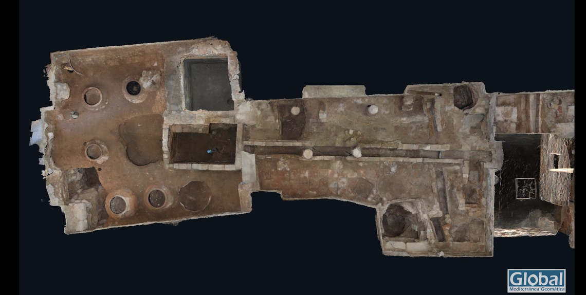 An overview of the chocolate factory, which was originally a medieval home, experts said.