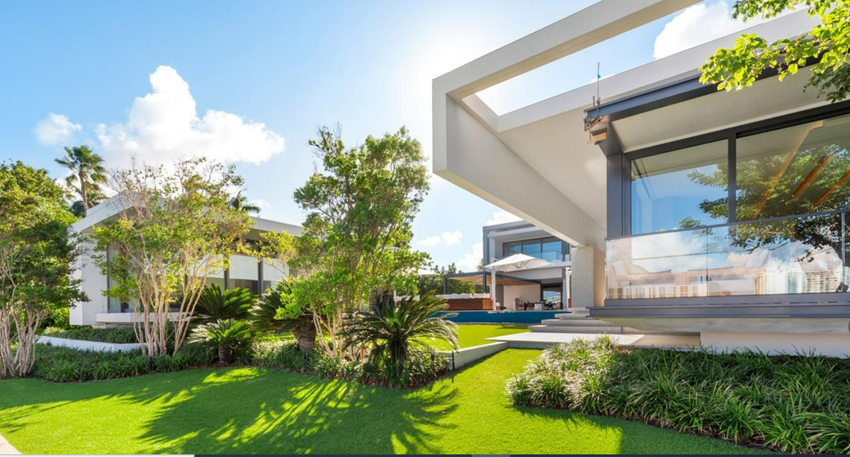 The two-story Star Island house has seven bedrooms, 11 bathrooms and four half baths.