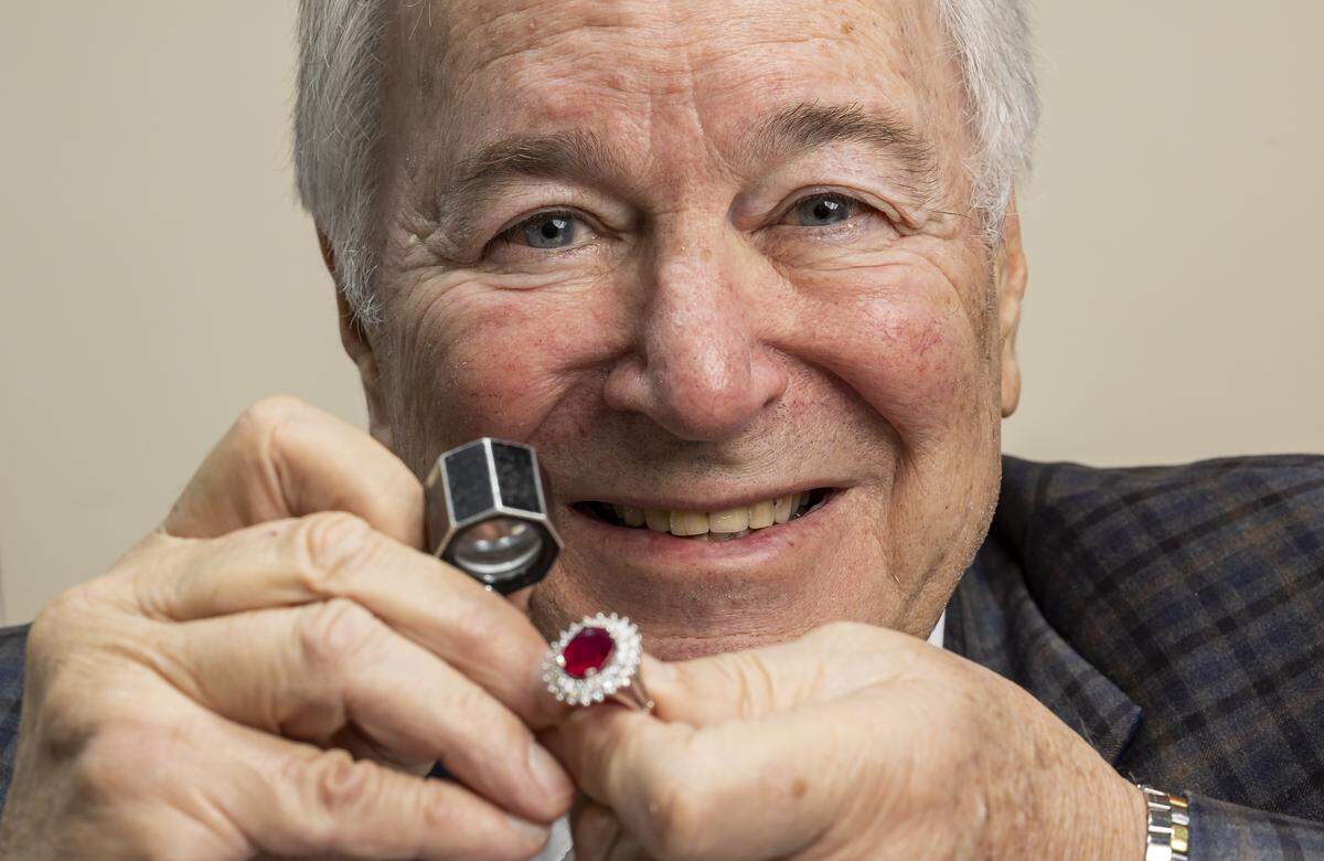 Eddie Snow is photographed inside his store, Snow's Jewelers, on Friday, Jan. 9, 2025, in Coral Gables, Fla.The jewelry shop, which has operated for more than 50 years, is closing its Miracle Mile location as owners Eddie and Judy prepare to retire in April.