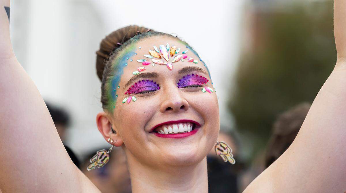 Anna Maria Arvay dances as MORTEN performs during Ultra Music Festival’s 25th anniversary at Bayfront Park on Saturday, March 29, 2025, in downtown Miami, Fla.