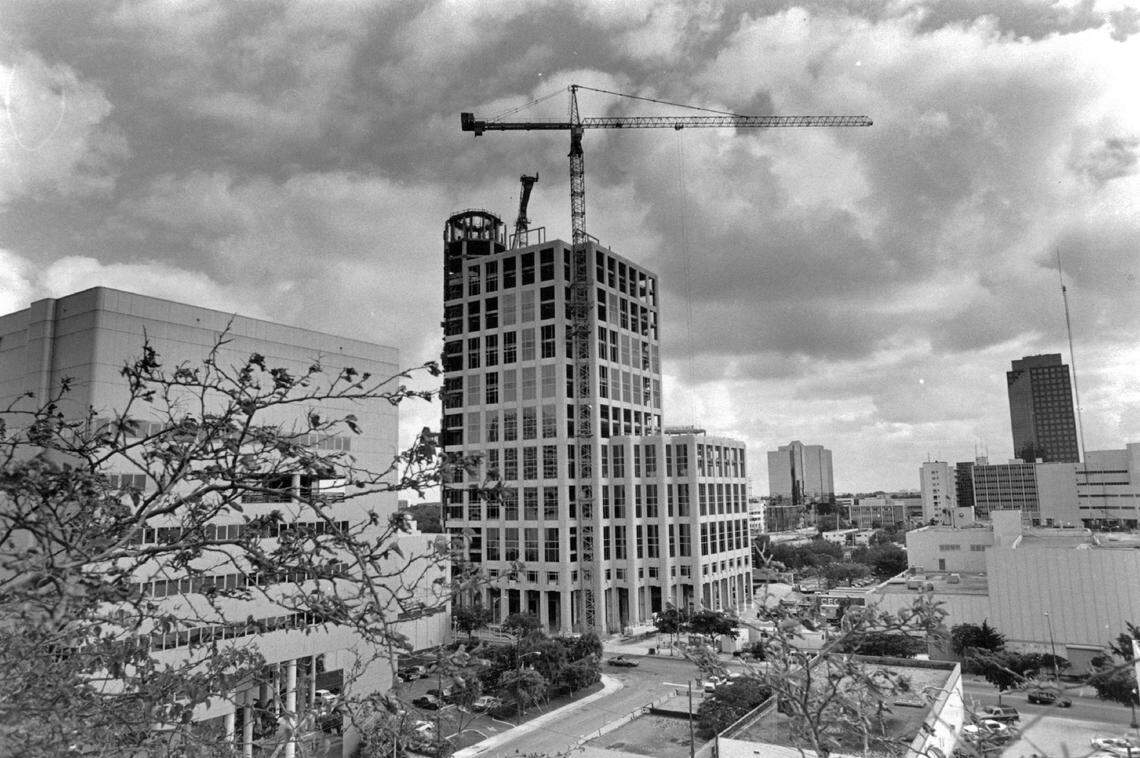 In 1990, New River Center at Las Olas and Southeast Third Avenue in downtown Fort Lauderdale.