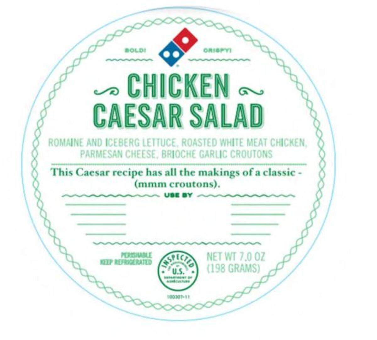 Domino’s side salad that’s part of the Missa Bay recall