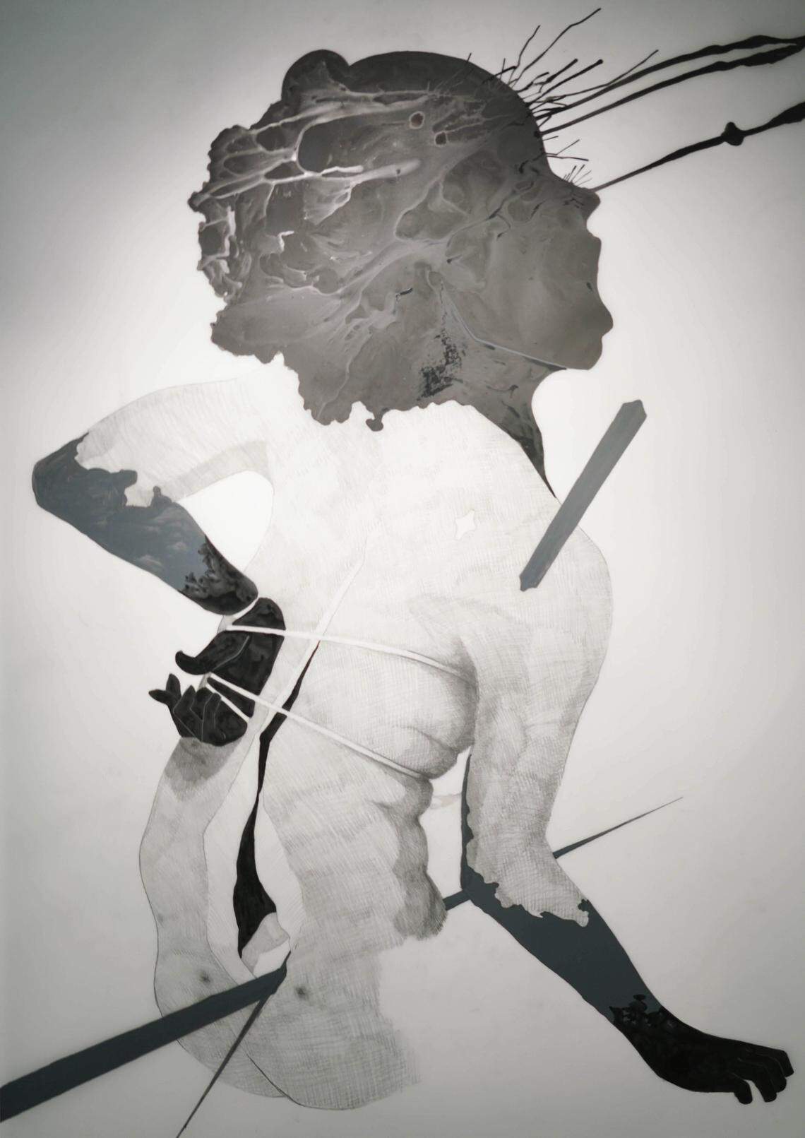 “Pierced (You Died Screaming,” by Rhea Leonard. From the MoCAAD show “Reconstructing Identity” through June 26, 2019.