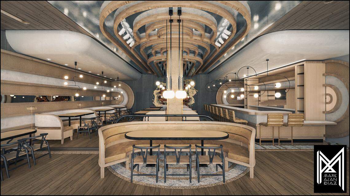 The interior of Ember, a new restaurant by Brad Kilgore